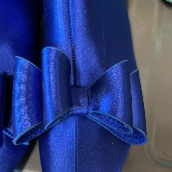 Est. 1946 Blue Bow Pointed Dressy Ankle Boots - Picture 13 of 14